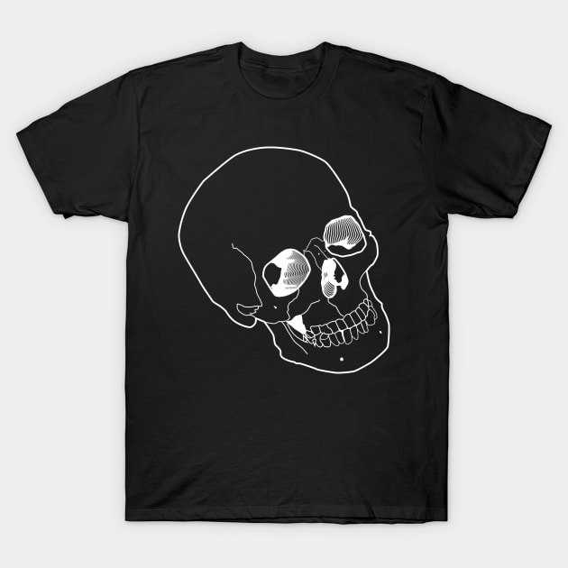 Human Skull T-Shirt by Sirenarts